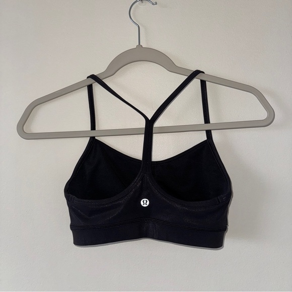 Lululemon Flow Y Sports Bra Black Shine 2 - Picture 4 of 5